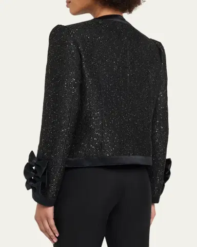 NOIR KEI NINOMIYA Satin Bow Sequined Jacket | Thumbnail 3 NOIR KEI NINOMIYA Satin Bow Sequined Jacket | Thumbnail 3