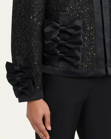 NOIR KEI NINOMIYA Satin Bow Sequined Jacket | Thumbnail 5 NOIR KEI NINOMIYA Satin Bow Sequined Jacket | Thumbnail 5