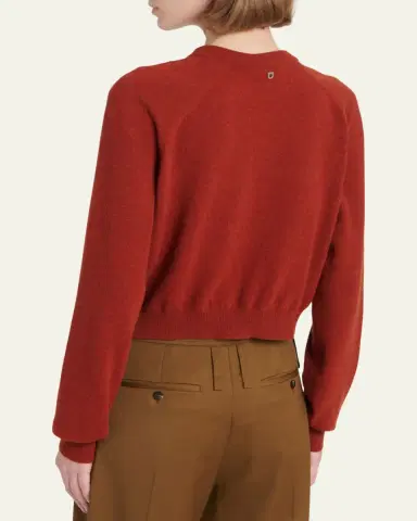 Ferragamo Leather-Strap Cutout Cashmere Sweater | Thumbnail 3 Ferragamo Leather-Strap Cutout Cashmere Sweater | Thumbnail 3