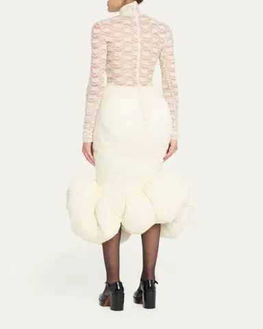 Marc Jacobs Runway Stretch Lace Long-Sleeve Midi Mermaid Dress | Thumbnail 3