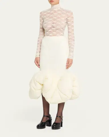 Marc Jacobs Runway Stretch Lace Long-Sleeve Midi Mermaid Dress | Thumbnail 4