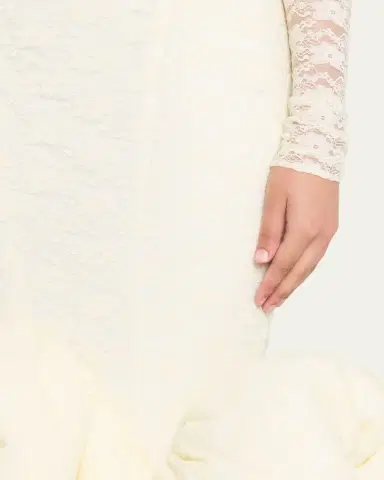 Marc Jacobs Runway Stretch Lace Long-Sleeve Midi Mermaid Dress | Thumbnail 5