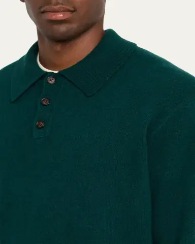 Guest In Residence Men's Heavy Gauge Cashmere Polo Sweater | Thumbnail 5 Guest In Residence Men's Heavy Gauge Cashmere Polo Sweater | Thumbnail 5