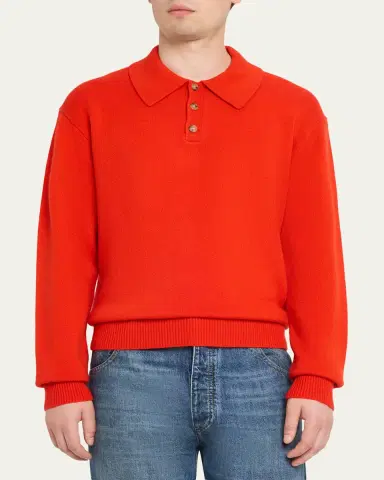 Guest In Residence Men's Heavy Gauge Cashmere Polo Sweater | Thumbnail 8 Guest In Residence Men's Heavy Gauge Cashmere Polo Sweater | Thumbnail 8