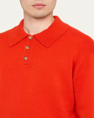 Guest In Residence Men's Heavy Gauge Cashmere Polo Sweater | Thumbnail 9 Guest In Residence Men's Heavy Gauge Cashmere Polo Sweater | Thumbnail 9