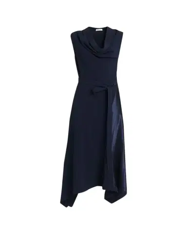 Ferragamo Cowl-Neck Stretch Cady Handkerchief Midi Dress | Thumbnail 1 Ferragamo Cowl-Neck Stretch Cady Handkerchief Midi Dress | Thumbnail 1
