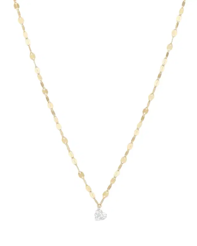 Lana Solo Floating Diamond Heart Pendant Necklace