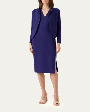 Akris Hamer Bi-Stretch Wool Double-Face Short Jacket | Thumbnail 2 Akris Hamer Bi-Stretch Wool Double-Face Short Jacket | Thumbnail 2