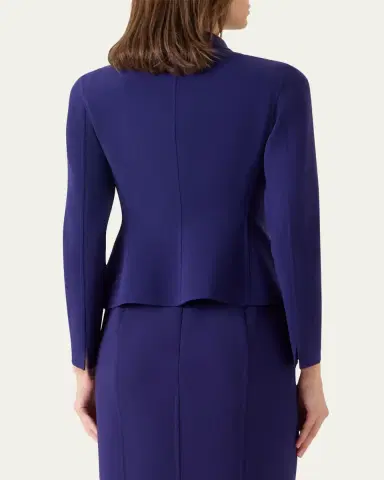 Akris Hamer Bi-Stretch Wool Double-Face Short Jacket | Thumbnail 3 Akris Hamer Bi-Stretch Wool Double-Face Short Jacket | Thumbnail 3