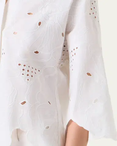 Akris punto Cotton Poplin Scalloped Blouse | Thumbnail 5 Akris punto Cotton Poplin Scalloped Blouse | Thumbnail 5