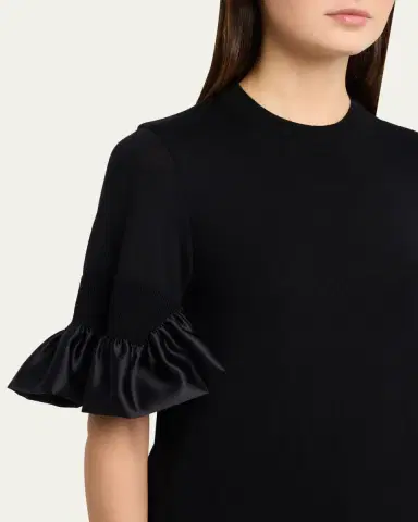 Noir Kei Ninomiya Ruffled-Cuff Wool Sweater | Thumbnail 5