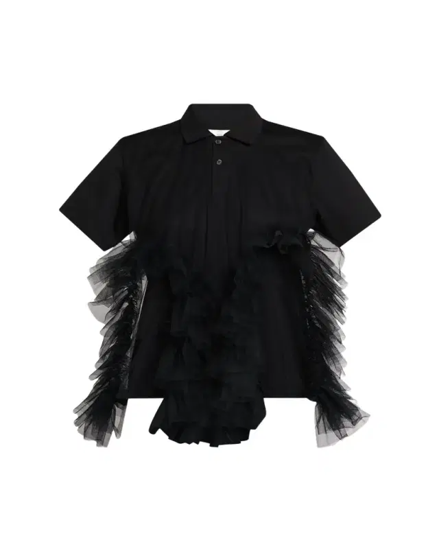 Tiered Tulle Polo Shirt