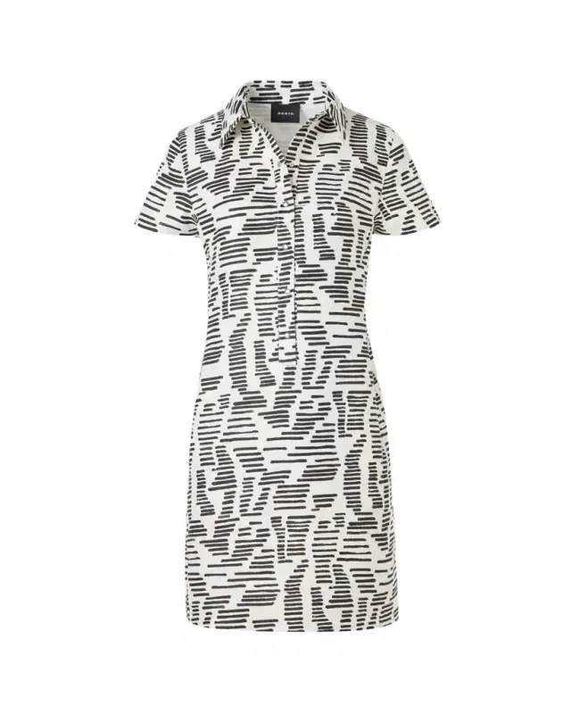 Akris Dance Movements Linen Toile Polo Dress
