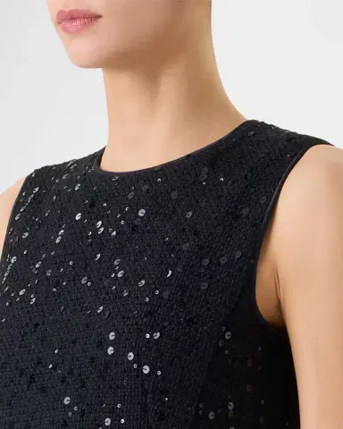 Akris Sequined Tweed Midi Sheath Dress | Thumbnail 3