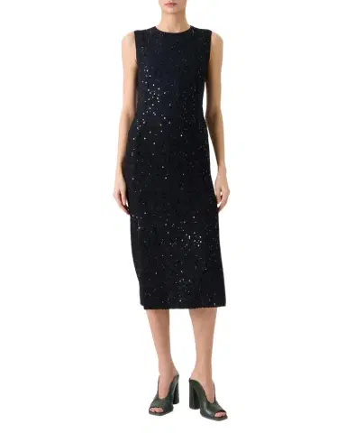 Akris Sequined Tweed Midi Sheath Dress | Thumbnail 1