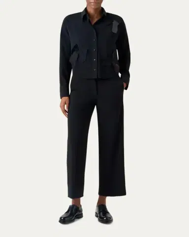 Akris punto Flower Applique Button-Down Shirt | Thumbnail 2
