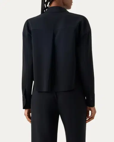 Akris punto Flower Applique Button-Down Shirt | Thumbnail 3