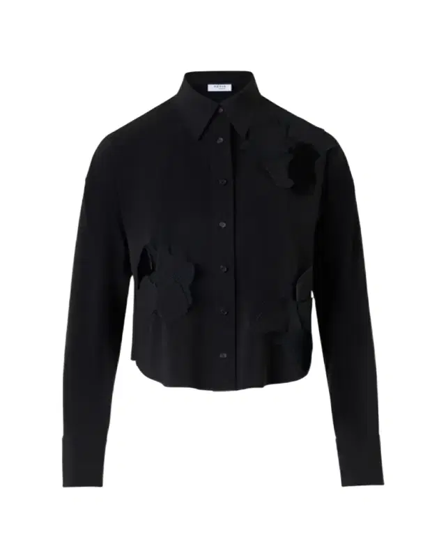 Akris punto Flower Applique Button-Down Shirt