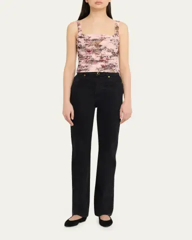 L'Agence Rasha Shirred Tank Top | Thumbnail 2 L'Agence Rasha Shirred Tank Top | Thumbnail 2