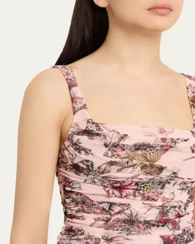 L'Agence Rasha Shirred Tank Top | Thumbnail 5 L'Agence Rasha Shirred Tank Top | Thumbnail 5