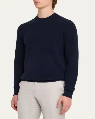 Guest In Residence Men's Cashmerer Rib Allday Crew-Neck Shirt | Thumbnail 8