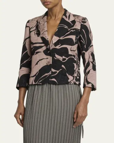 Dries Van Noten Bamis Floral Jacquard Single-Breasted Jacket | Thumbnail 4 Dries Van Noten Bamis Floral Jacquard Single-Breasted Jacket | Thumbnail 4