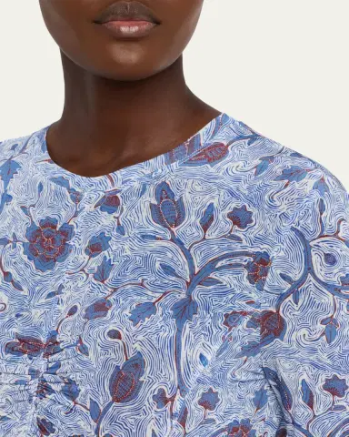 Ulla Johnson Neri Printed Long-Sleeve Top | Thumbnail 5
