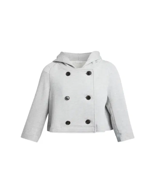Dries Van Noten Havipa Double-Breasted Jersey Hooded Jacket