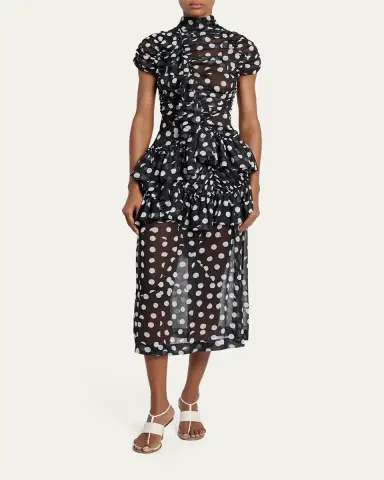 Dries Van Noten Shelby Polka-Dot Ruffle Midi Skirt | Thumbnail 2 Dries Van Noten Shelby Polka-Dot Ruffle Midi Skirt | Thumbnail 2