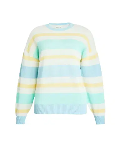 SEROYA Cassian Striped Linen-Blend Sweater | Thumbnail 1 SEROYA Cassian Striped Linen-Blend Sweater | Thumbnail 1