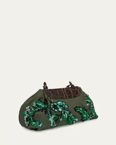 Dries Van Noten Medium Beaded Cotton Clutch Bag | Thumbnail 3 Dries Van Noten Medium Beaded Cotton Clutch Bag | Thumbnail 3