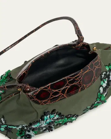 Dries Van Noten Medium Beaded Cotton Clutch Bag | Thumbnail 4 Dries Van Noten Medium Beaded Cotton Clutch Bag | Thumbnail 4