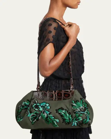 Dries Van Noten Medium Beaded Cotton Clutch Bag | Thumbnail 5 Dries Van Noten Medium Beaded Cotton Clutch Bag | Thumbnail 5