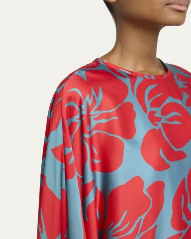 Dries Van Noten Dally Relaxed Floral Satin Midi Dress | Thumbnail 5 Dries Van Noten Dally Relaxed Floral Satin Midi Dress | Thumbnail 5