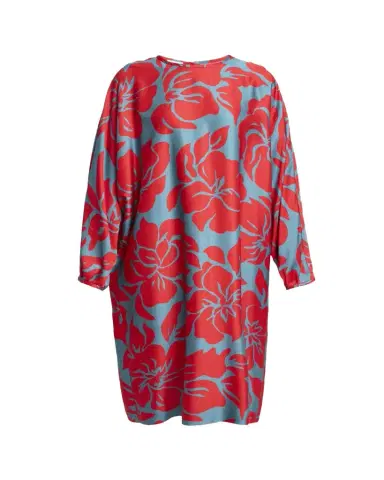 Dries Van Noten Dally Relaxed Floral Satin Midi Dress | Thumbnail 1 Dries Van Noten Dally Relaxed Floral Satin Midi Dress | Thumbnail 1