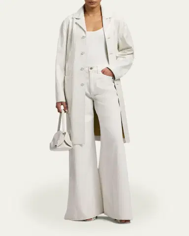 Ralph Lauren Collection Cotton Twill Full Wide-Leg Pants | Thumbnail 2