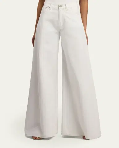 Ralph Lauren Collection Cotton Twill Full Wide-Leg Pants | Thumbnail 4