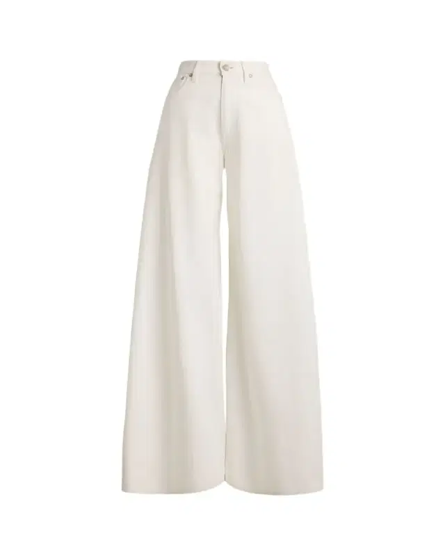 Cotton Twill Full Wide-Leg Pants