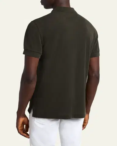 Tom Ford Men's Lyocell Pique Polo Shirt | Thumbnail 7 Tom Ford Men's Lyocell Pique Polo Shirt | Thumbnail 7