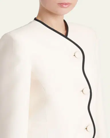 Valentino Garavani Virgin Wool Scallop Jacket | Thumbnail 5 Valentino Garavani Virgin Wool Scallop Jacket | Thumbnail 5