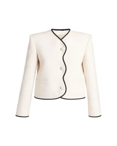 Valentino Garavani Virgin Wool Scallop Jacket | Thumbnail 1 Valentino Garavani Virgin Wool Scallop Jacket | Thumbnail 1