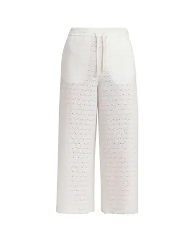 Valentino Garavani Embroidered Eyelet Cotton Drawstring Pants | Thumbnail 1 Valentino Garavani Embroidered Eyelet Cotton Drawstring Pants | Thumbnail 1