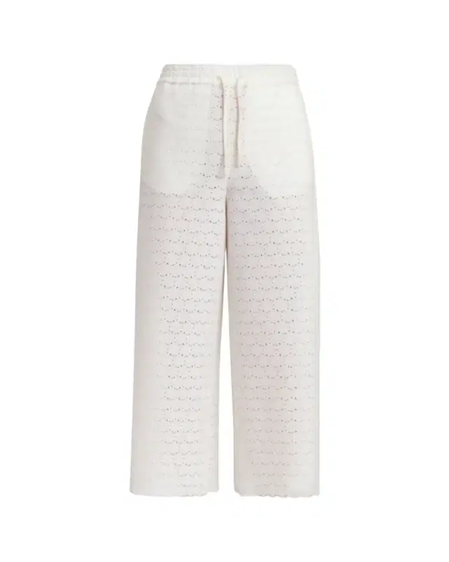 Valentino Garavani Embroidered Eyelet Cotton Drawstring Pants