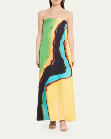 Christopher Esber Aura Silk Strapless Maxi Dress | Thumbnail 2