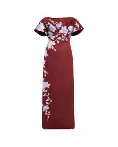 Lela Rose Rose Fil Coupe Empire-Waist Column Gown | Thumbnail 1