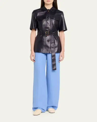 Lafayette 148 New York Gates Wide-Leg Silk-Linen Pants | Thumbnail 2 Lafayette 148 New York Gates Wide-Leg Silk-Linen Pants | Thumbnail 2