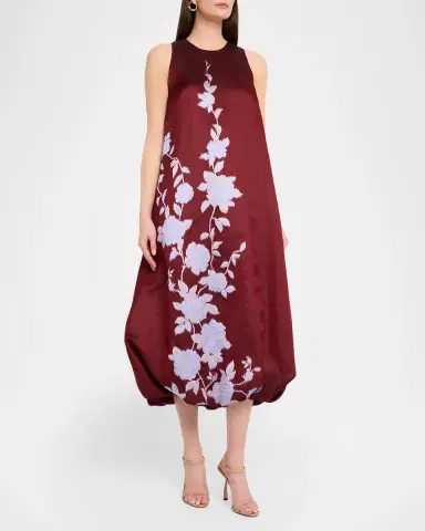 Lela Rose Rose Fil Coupe Sleeveless Midi Bubble Dress | Thumbnail 4 Lela Rose Rose Fil Coupe Sleeveless Midi Bubble Dress | Thumbnail 4