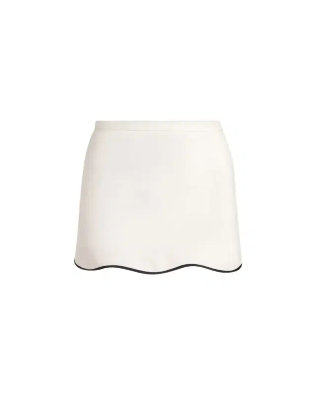 Valentino Garavani Piped Wave Hem Miniskirt