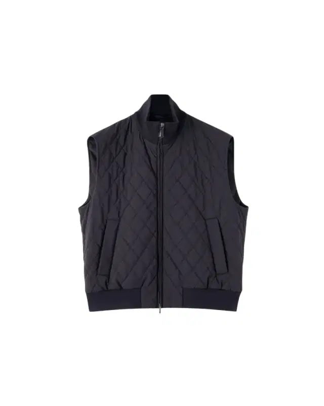 Loro Piana Men's Nylon Quilted Full-Zip Vest