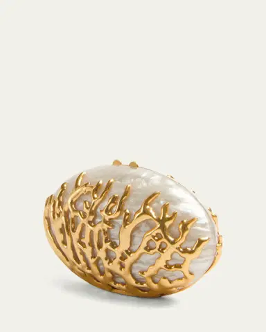SIMKHAI Dylan Coral Acrylic Minaudiere Clutch Bag | Thumbnail 2 SIMKHAI Dylan Coral Acrylic Minaudiere Clutch Bag | Thumbnail 2